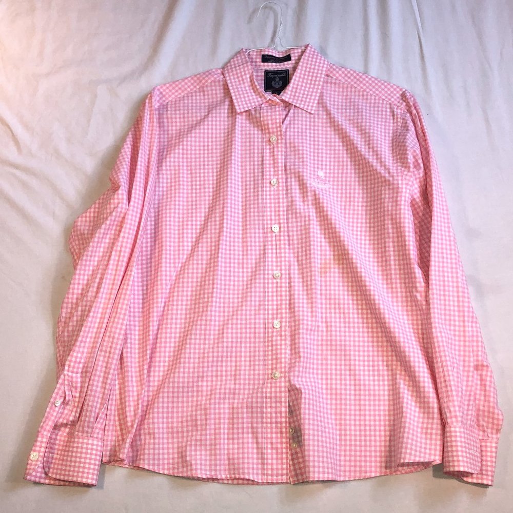 Faconnable Pink & White Checkered Button Down